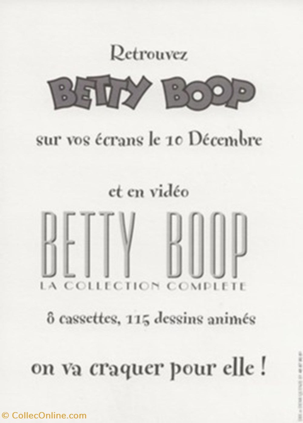 cartes postales autres betty boop confidential