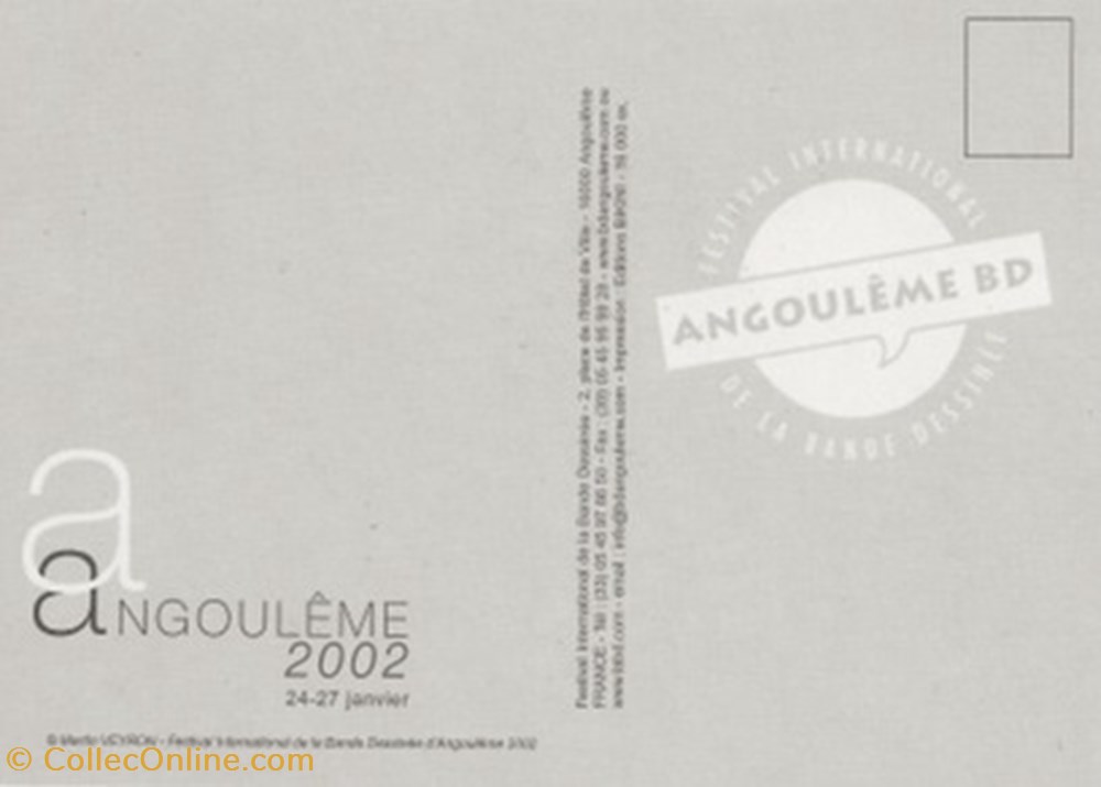 Angoulême (16) 2002 cartes postales bande dessinee angouleme 16 2002