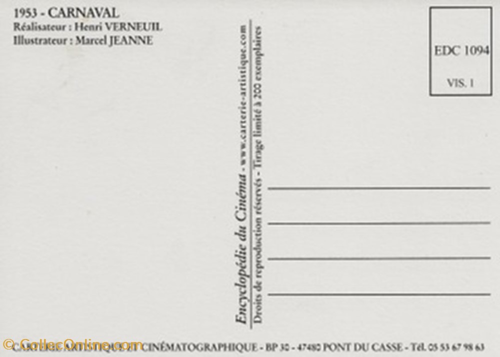 Carnaval cartes postales autres carnaval