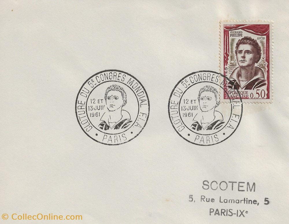 Paris (75) 1961 timbres paris 75 1961