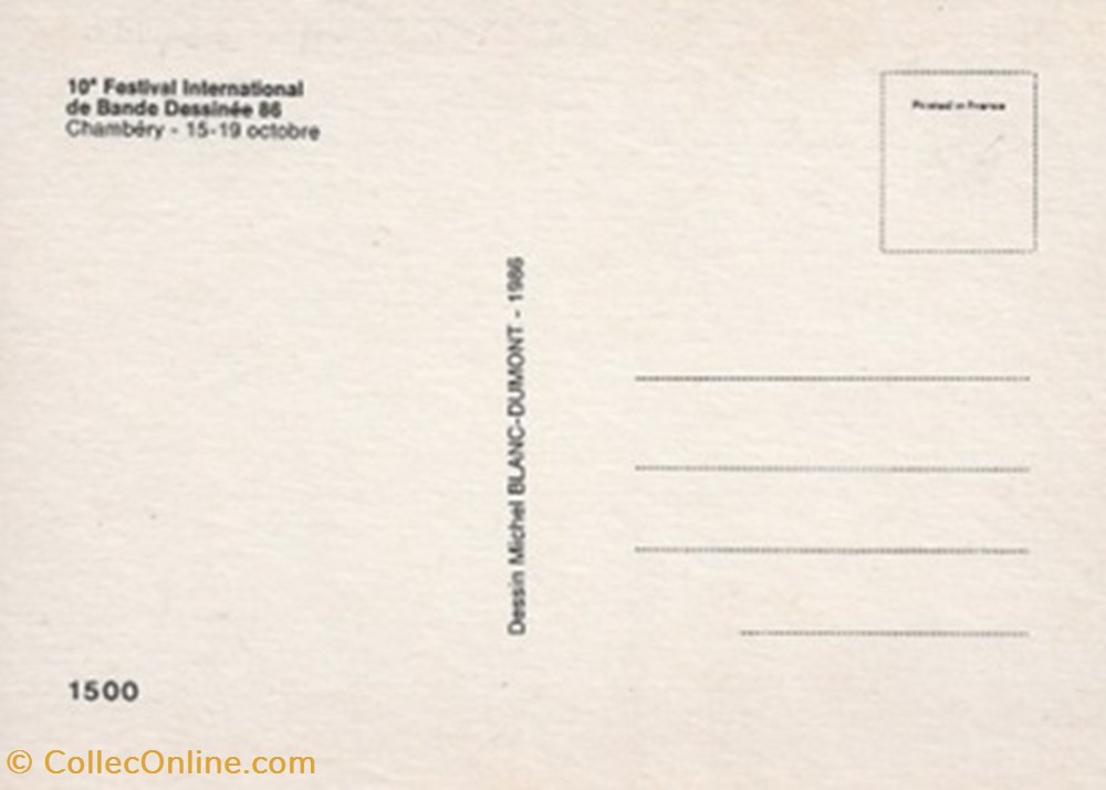 cartes postales bande dessinee chambery 73 1986