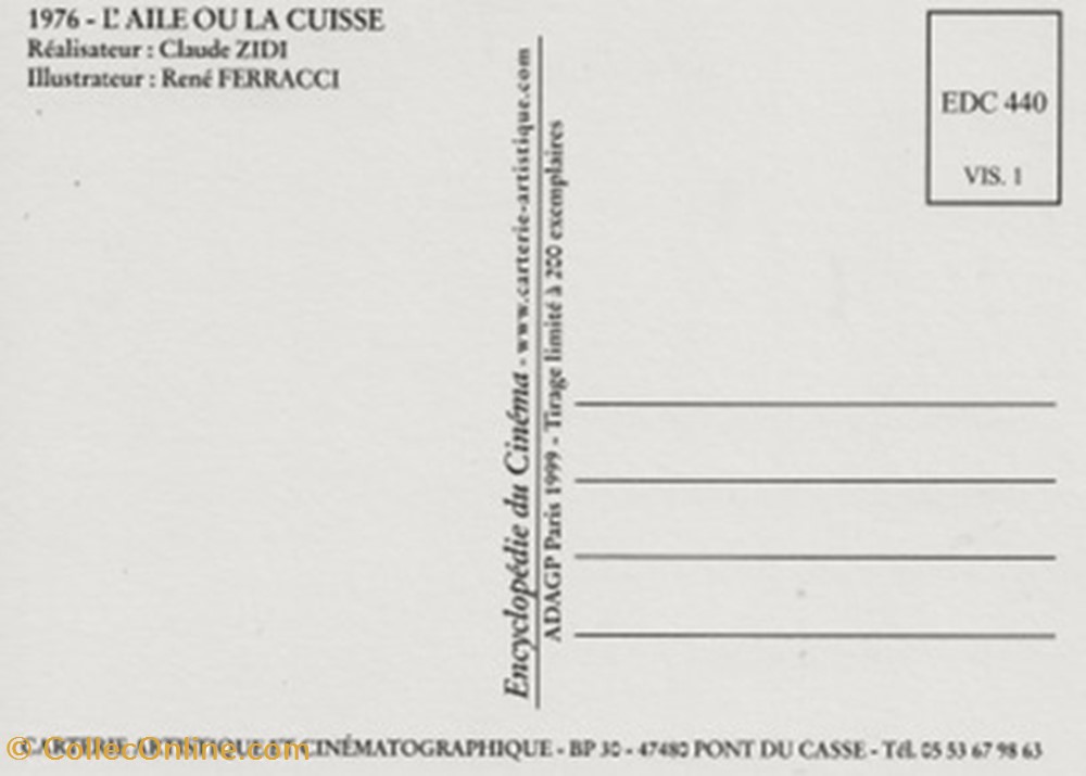 L'aile ou la cuisse cartes postales autres l aile ou la cuisse