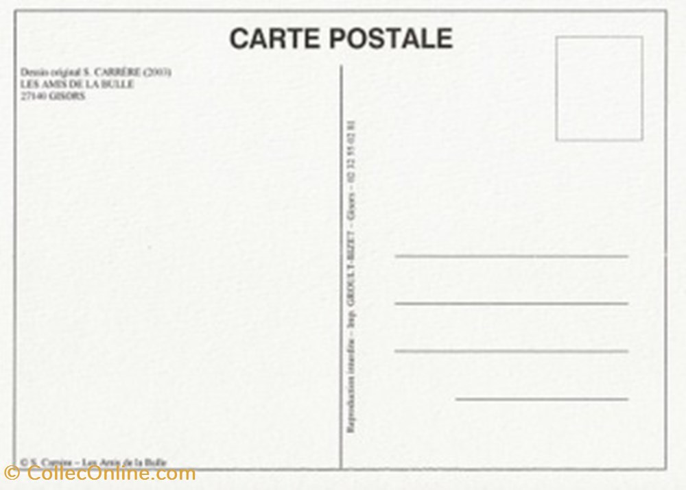 cartes postales bande dessinee gisors 27 2003