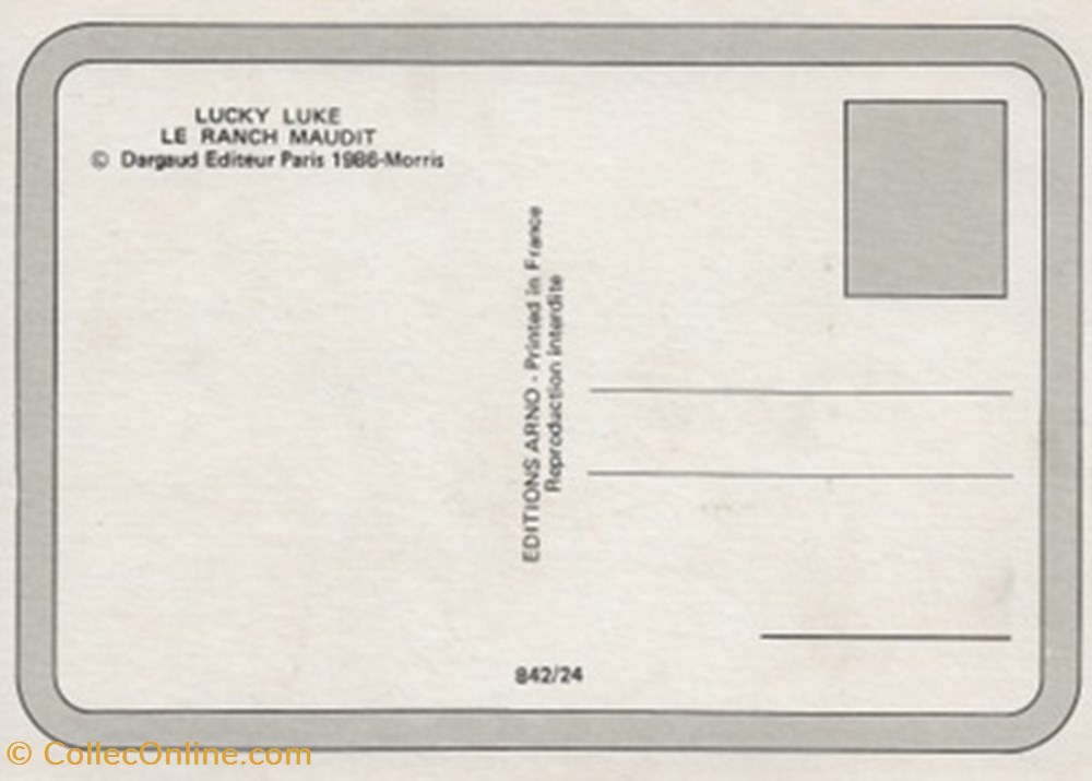 Lucky Luke cartes postales bande dessinee lucky luke