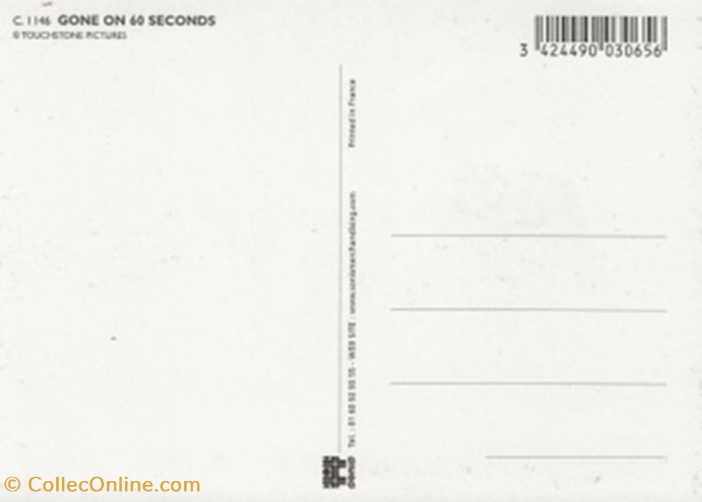 Gone in 60 seconds cartes postales autres gone in 60 seconds