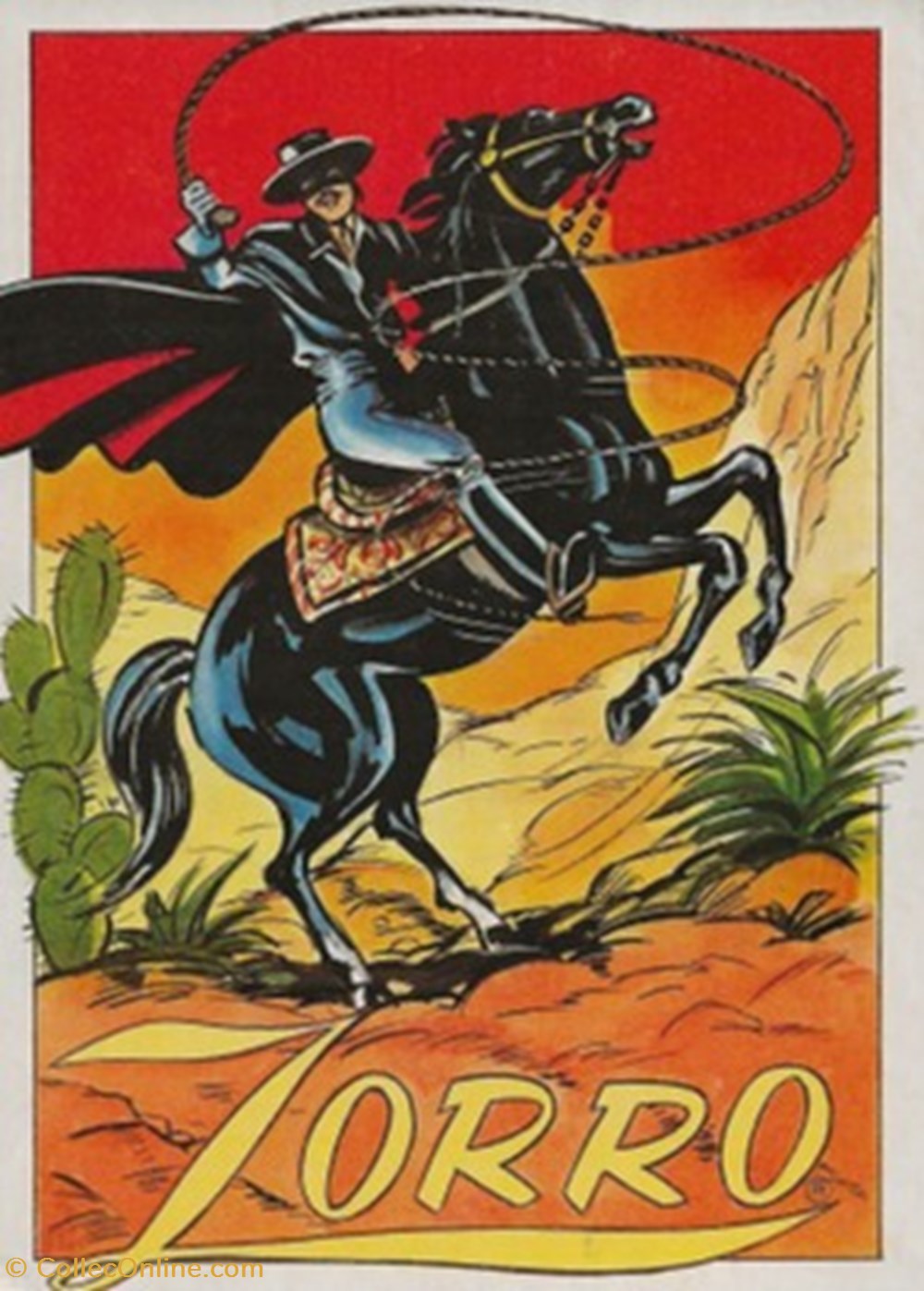 Zorro cartes postales bande dessinee zorro