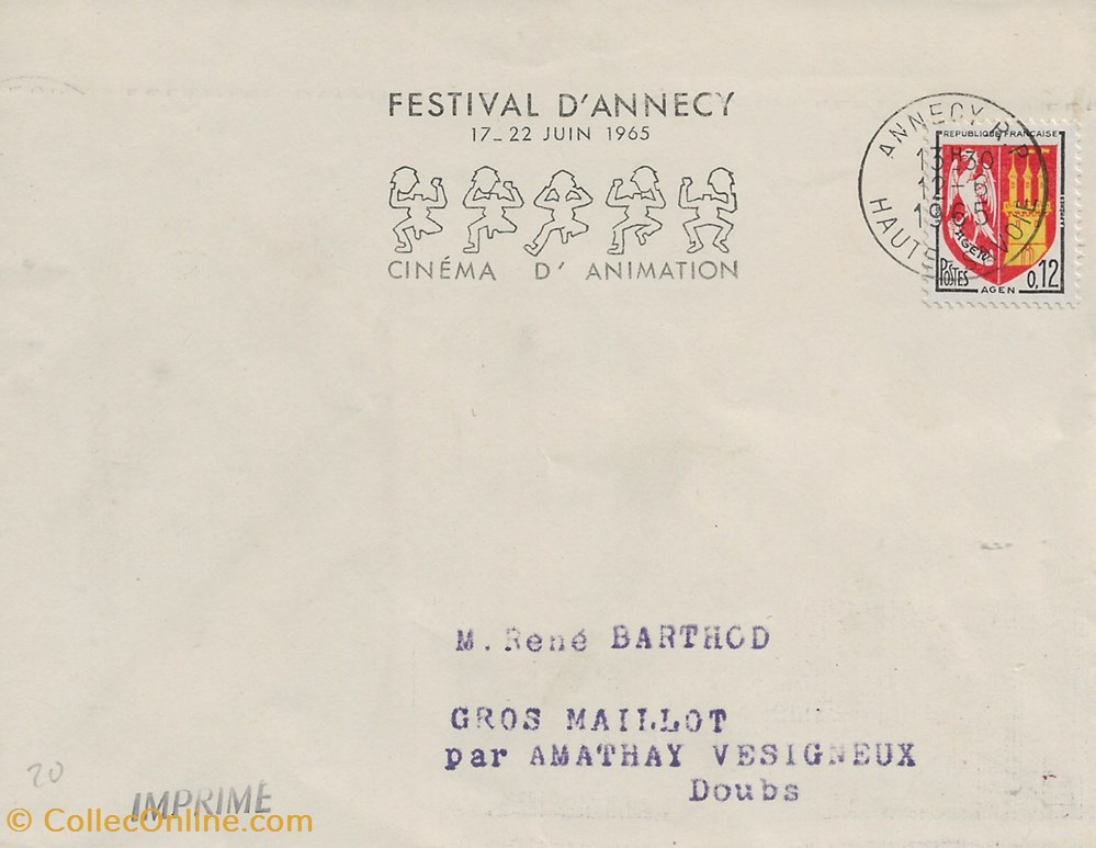 timbres annecy 74 1965 festival international du film animation