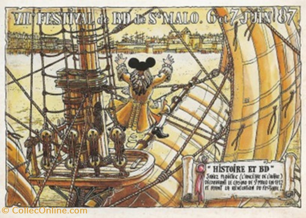 cartes postales bande dessinee saint malo 35 1987