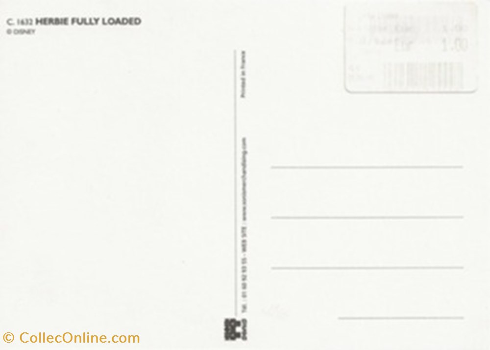 Herbie fully loaded cartes postales autres herbie fully loaded