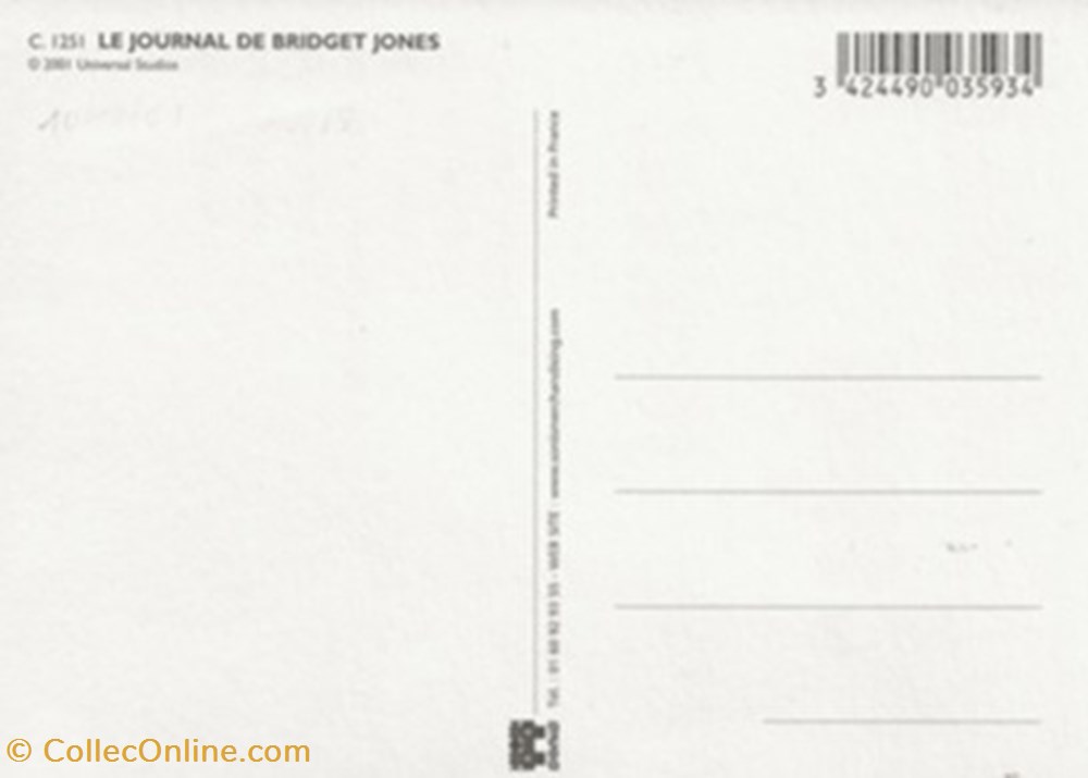 Le journal de Bridget Jones cartes postales autres le journal de bridget jones
