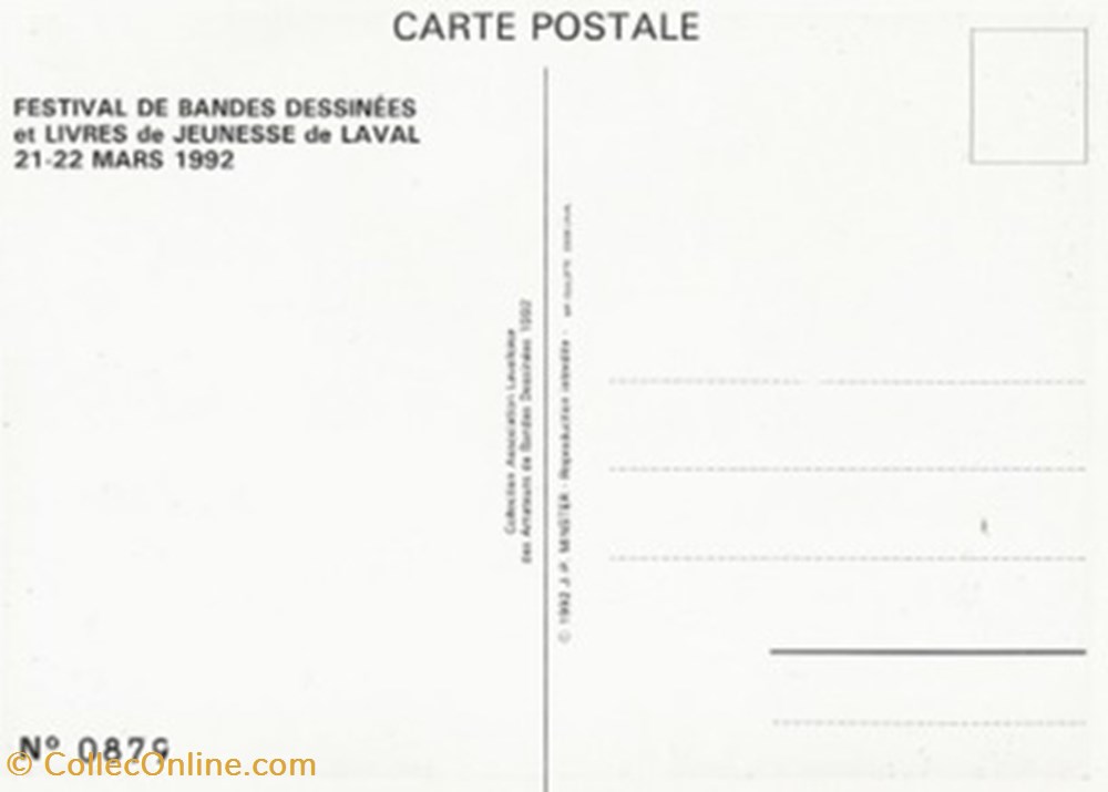 Laval (55) 1992 cartes postales bande dessinee laval 55 1992
