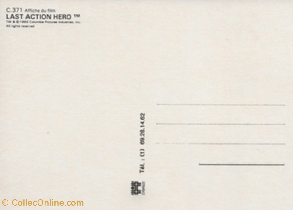 Last action hero cartes postales autres last action hero