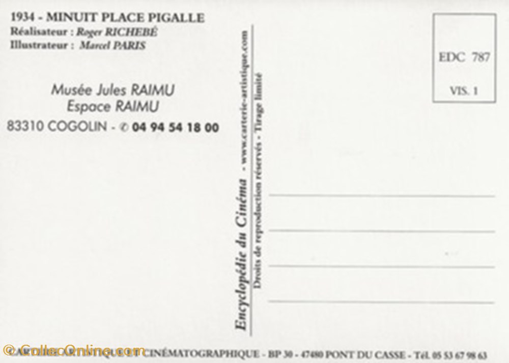 cartes postales autres minuit place pigalle