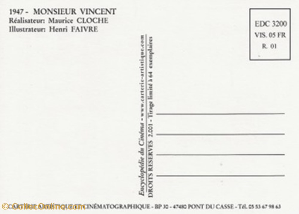 cartes postales autres monsieur vincent