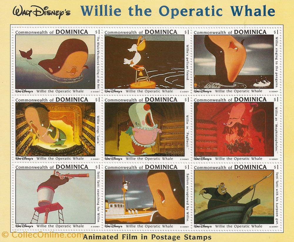 ZZZ Blocs (Dominica) 1993 Willie the operatic whale timbres zzz blocs dominica 1993 willie the operatic whale