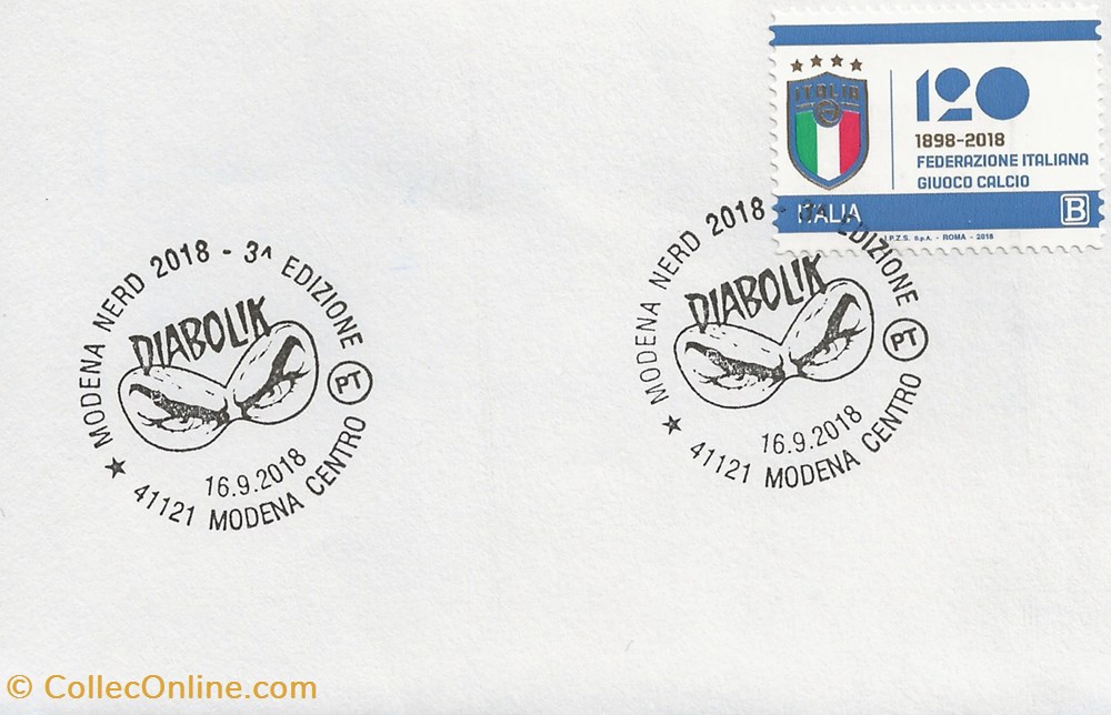 Modena (Italie) 2018 Nerd - 3° edizione -Diabolik timbres modena italie 2018 nerd 3 edizione diabolik
