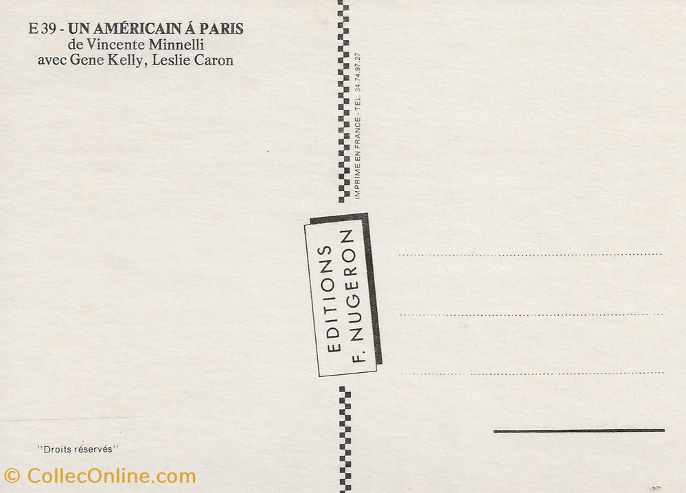 Un américain à Paris cartes postales autres un americain a paris