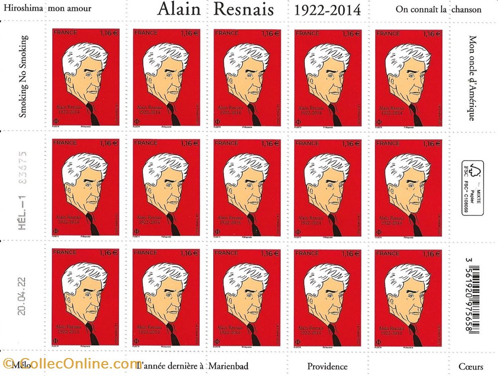 ZZZ 2022 Bloc Alain Resnais timbres zzz 2022 bloc alain resnais