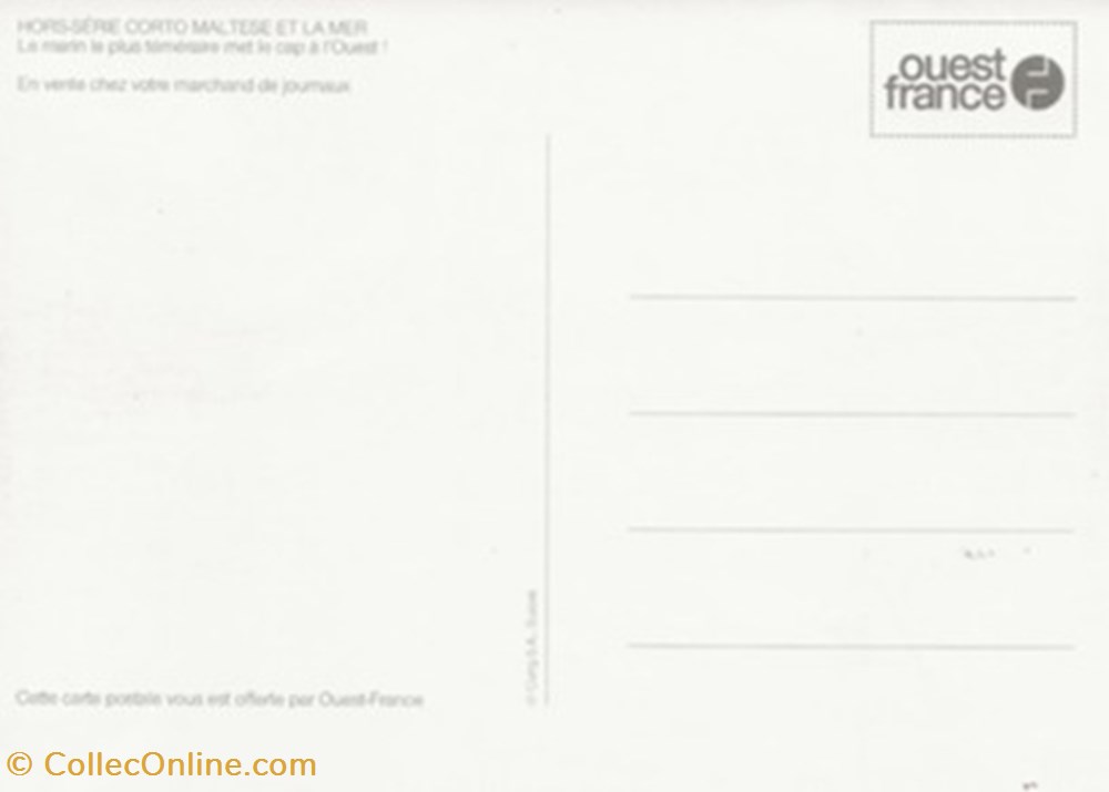 Corto Maltese cartes postales bande dessinee corto maltese