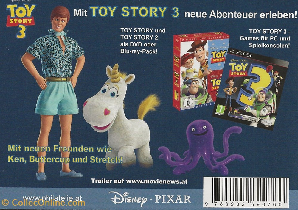 timbres zzz presentation personnalisee autriche 2009 toy story 3