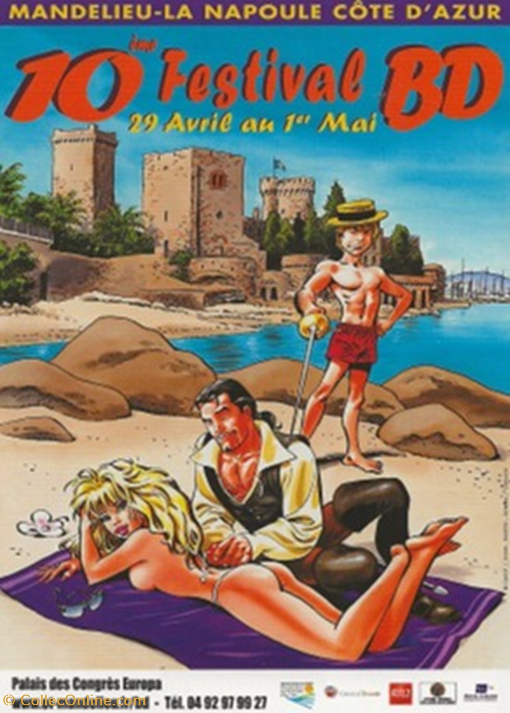 cartes postales bande dessinee mandelieu la napoule 06 2005