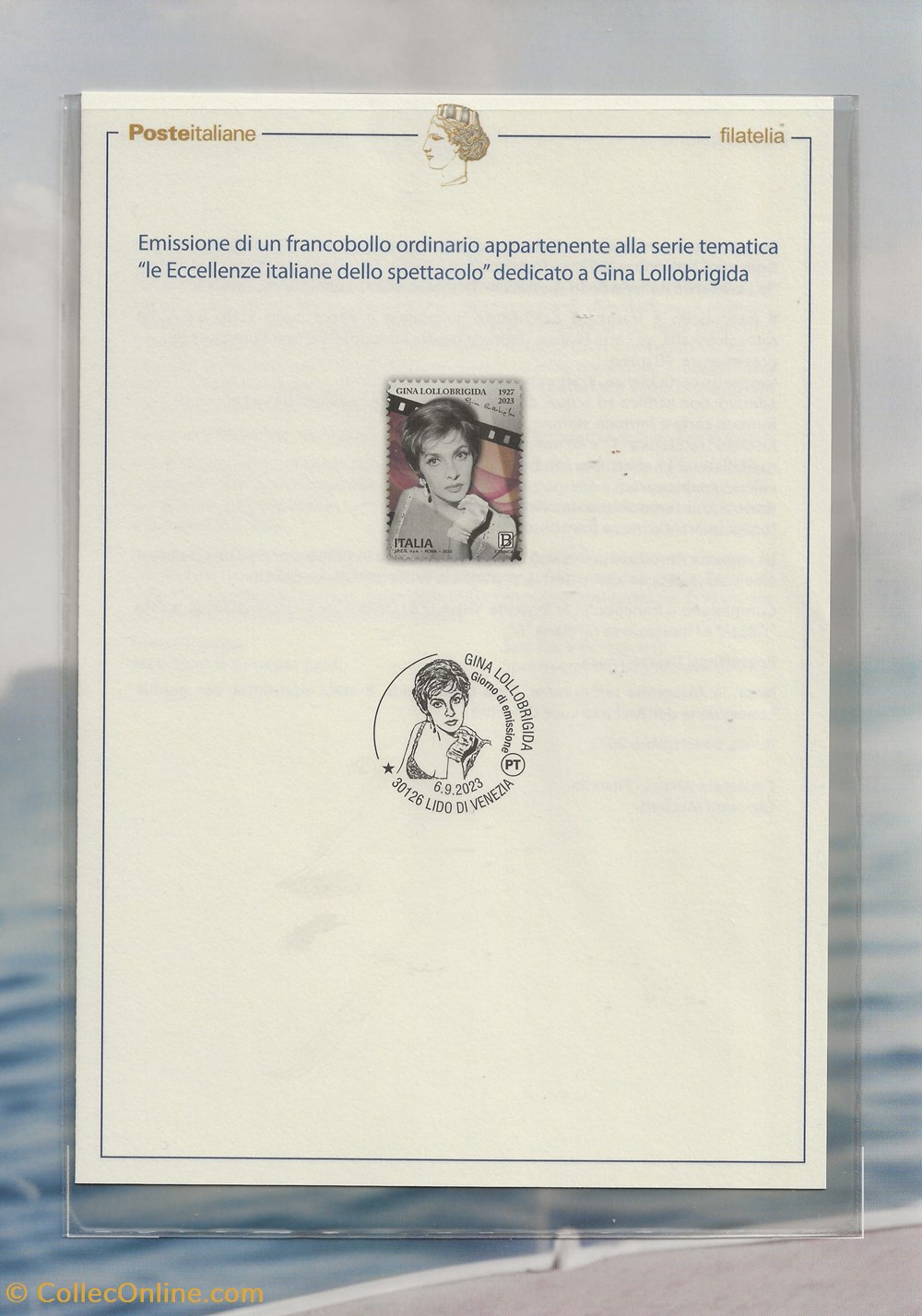 ZZZ Folder (Italie) 2023 Gina Lollobrigida 2 timbres zzz folder italie 2023 gina lollobrigida