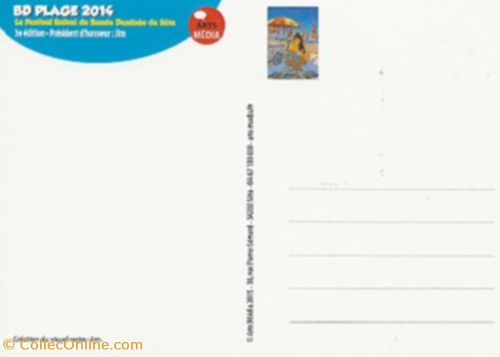 cartes postales bande dessinee sete 34 2014