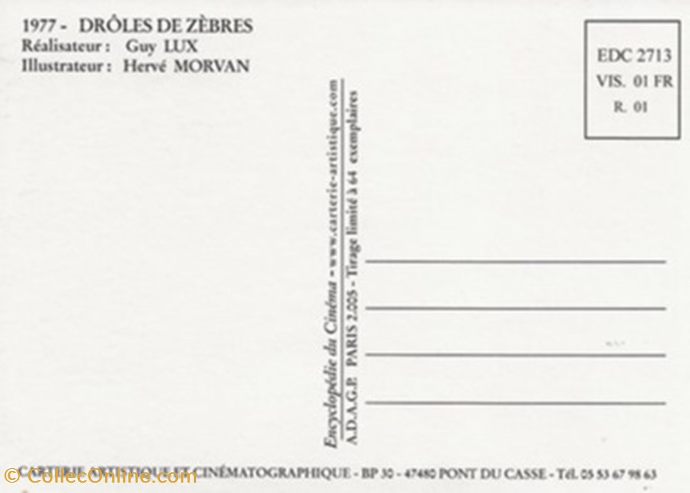 Drôle de zèbres cartes postales autres drole de zebres