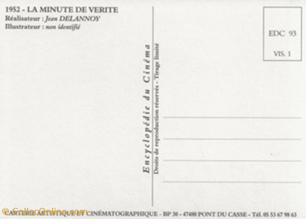 cartes postales autres la minute de verite