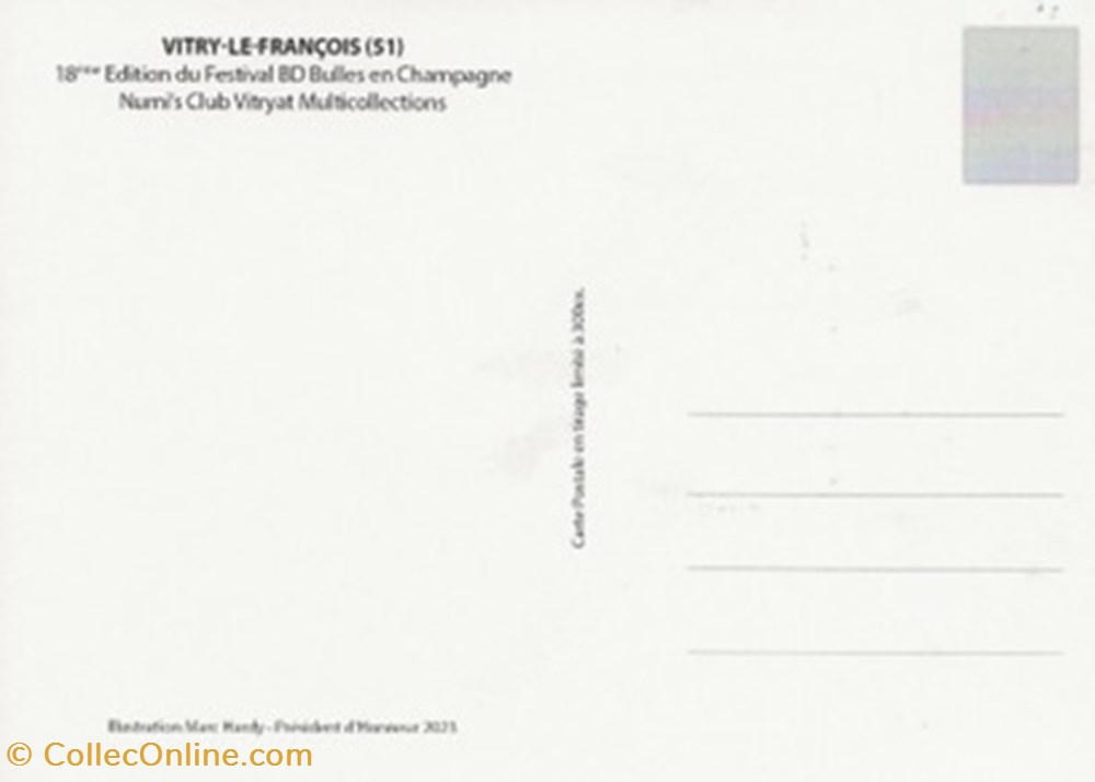 cartes postales bande dessinee vitry le francois 51 2023