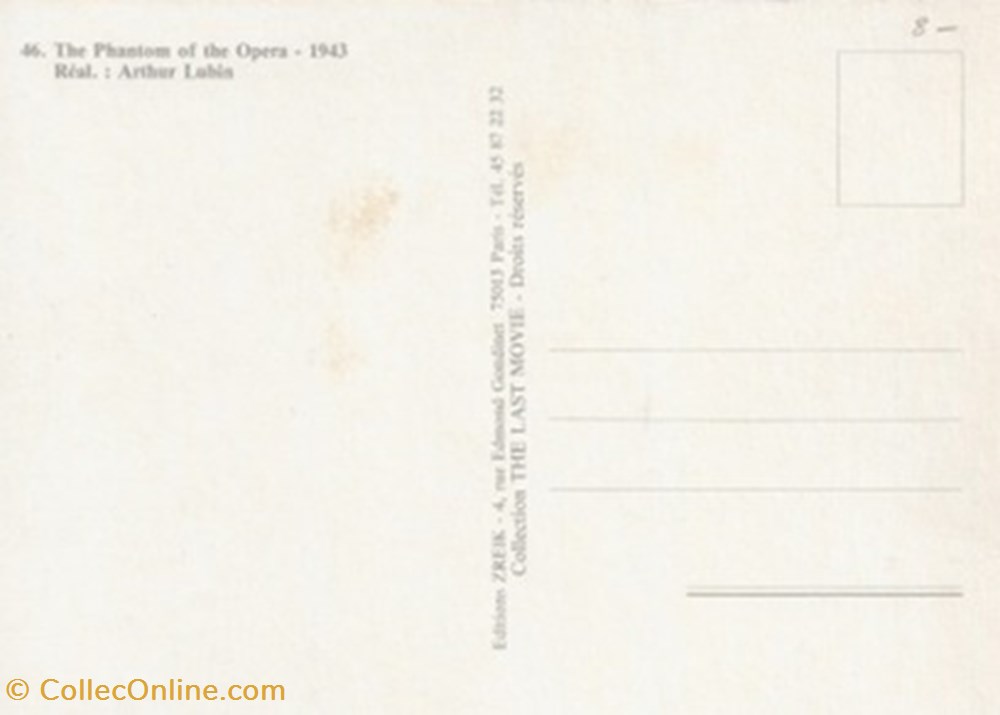 cartes postales autres le fantome de opera