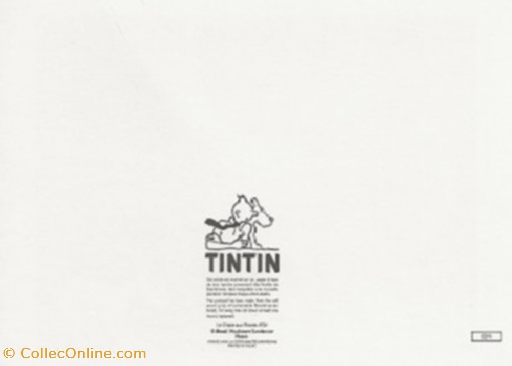 Tintin cartes postales bande dessinee tintin