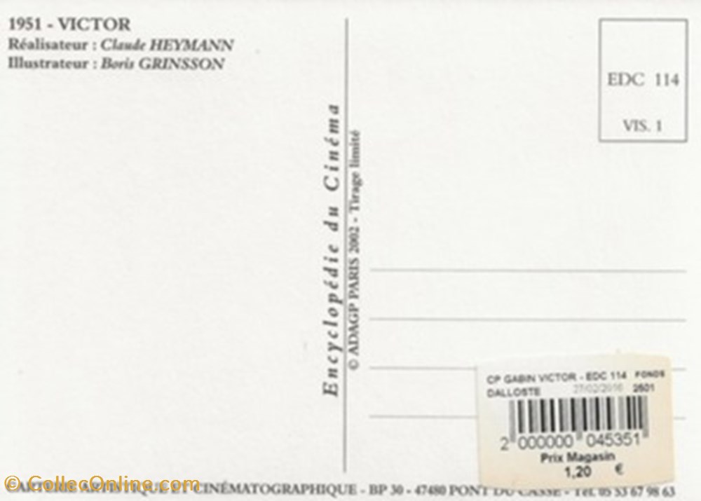 Victor cartes postales autres victor