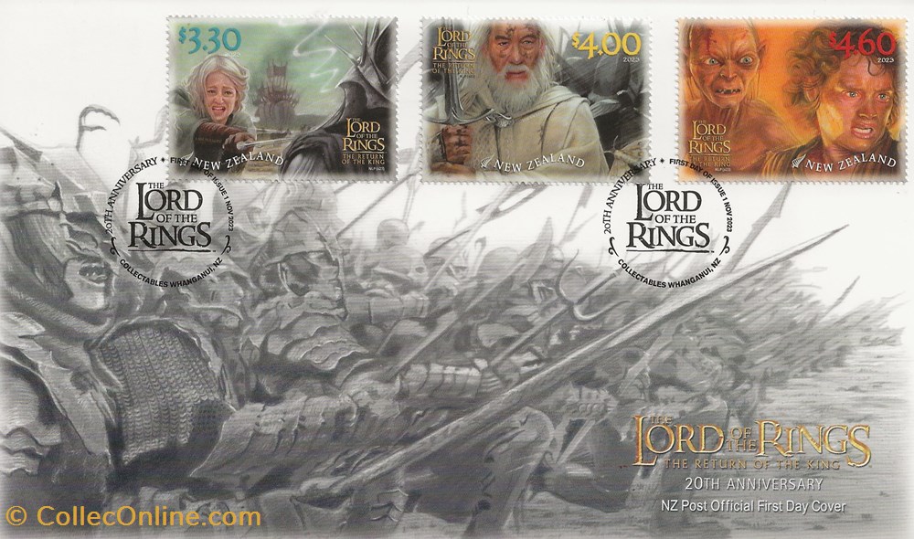 Wanganui (Nouvelle Zélande) 2023 The lord of the rings, the return of the king 2 timbres wanganui nouvelle zelande 2023 the lord of the rings the return of the king