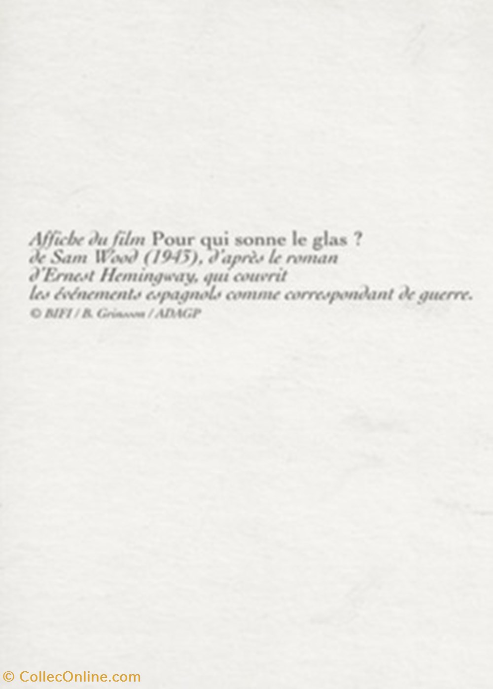 cartes postales autres pour qui sonne le glas