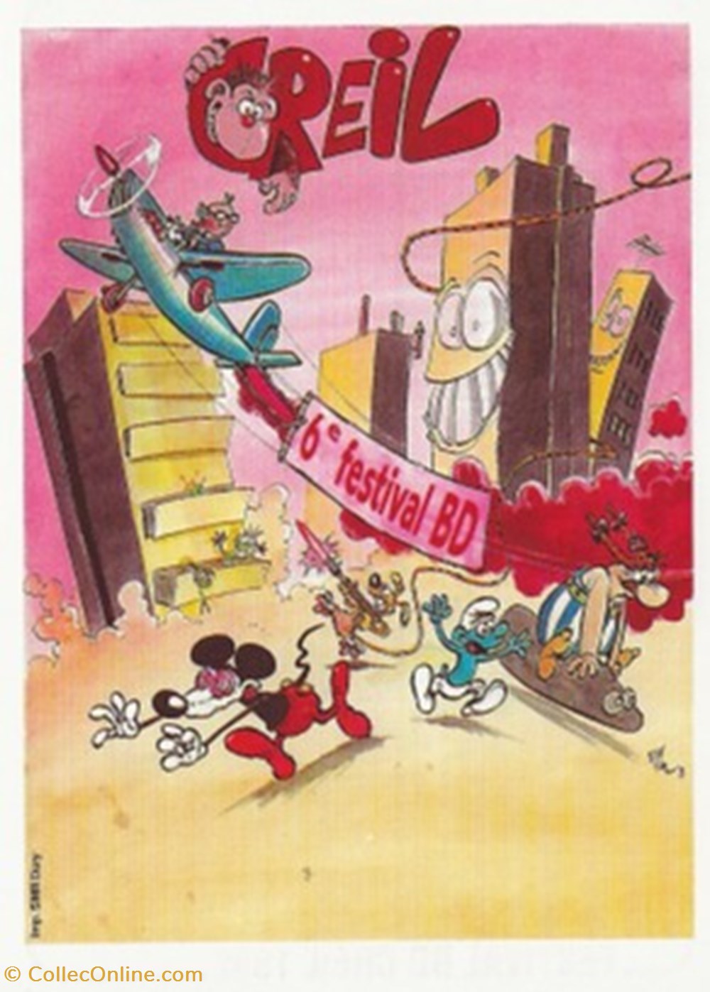 Creil (60) 1992 cartes postales bande dessinee creil 60 1992