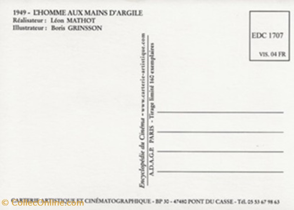 L'homme aux mains d'argile cartes postales autres l homme aux mains argile