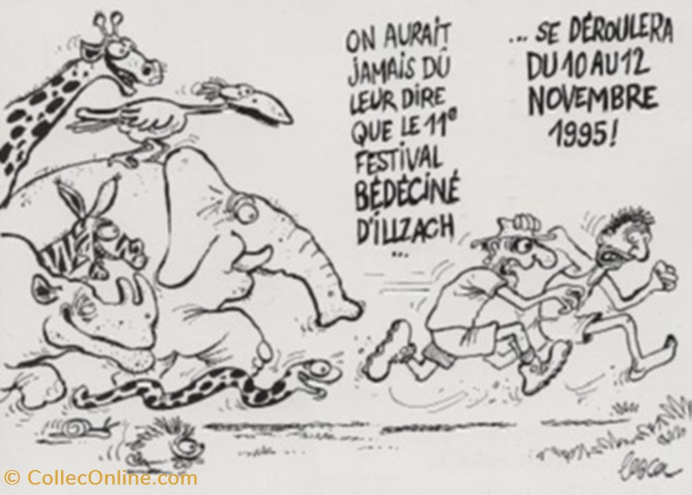 Illzach (68) 1995 cartes postales bande dessinee illzach 68 1995