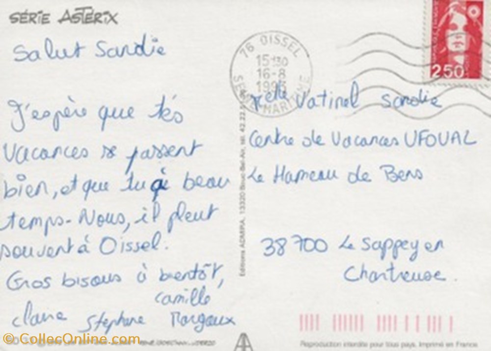 Astérix cartes postales bande dessinee asterix