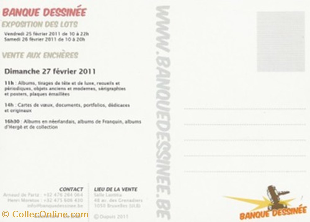 Banque Dessinée 19 cartes postales bande banque dessinee 19