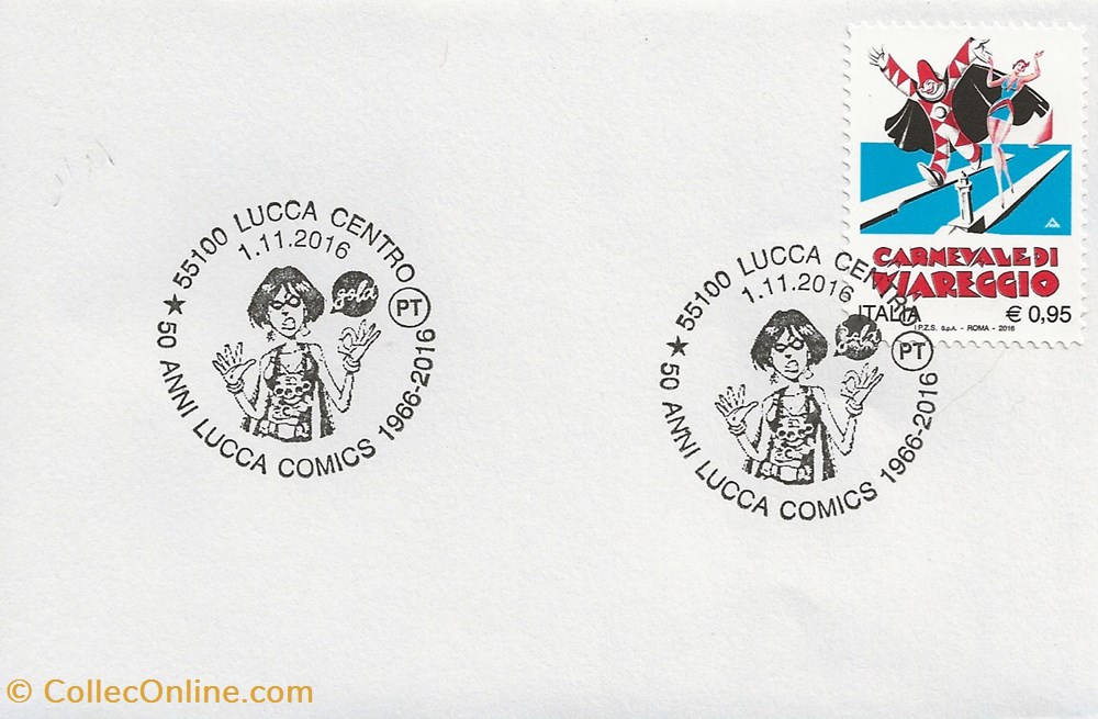 timbres lucca italie 2016 50 anni lucca comics 1966 2016