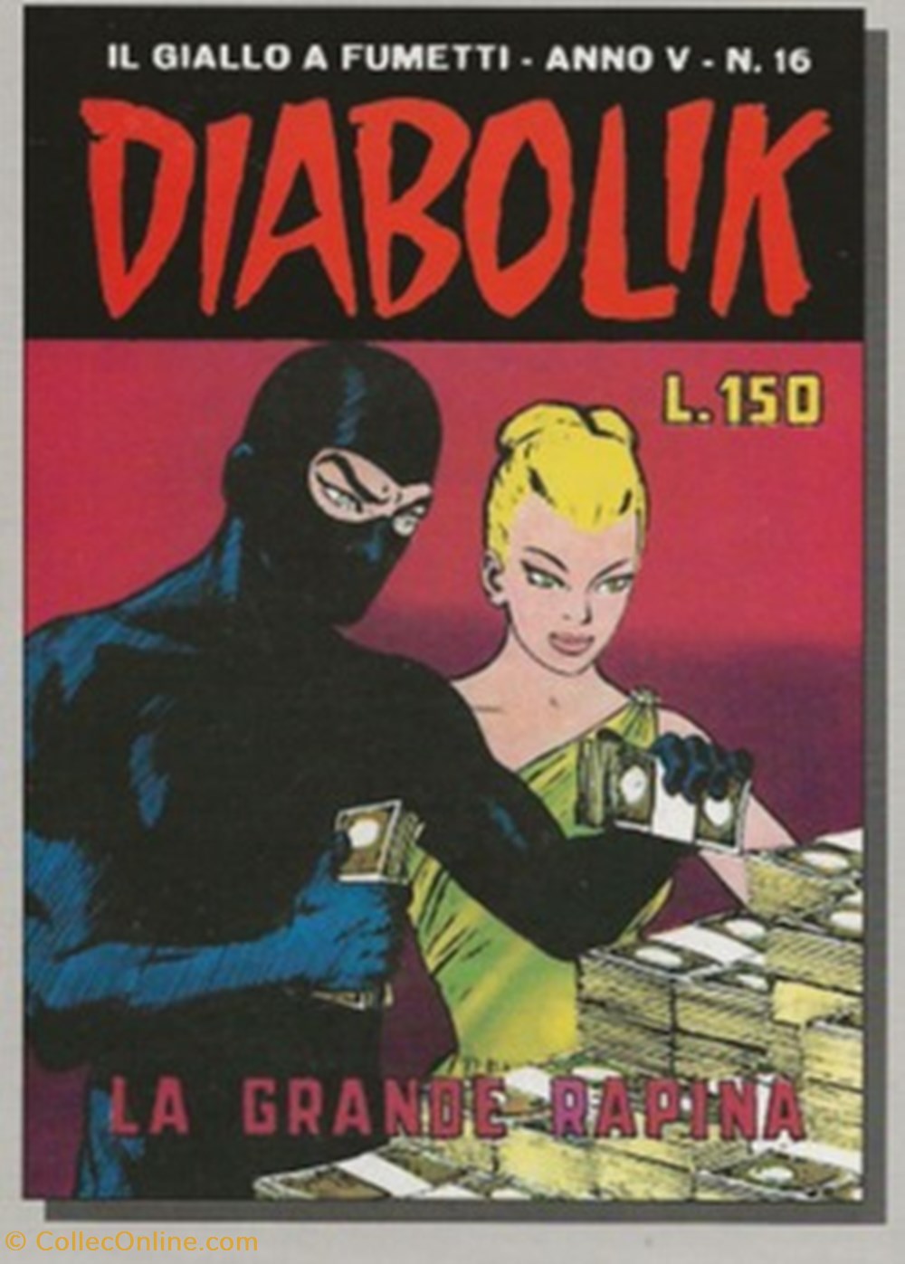 Diabolik anno 5 - 16 cartes postales bande dessinee diabolik anno 5 16