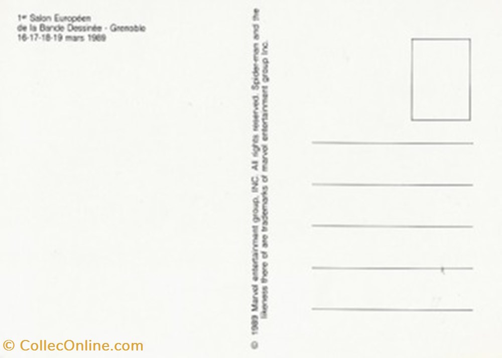 cartes postales bande dessinee grenoble 38 1989