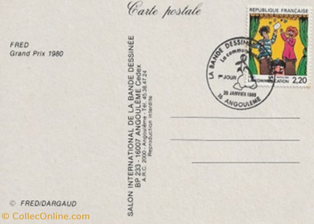 cartes postales bande dessinee angouleme 16 1982
