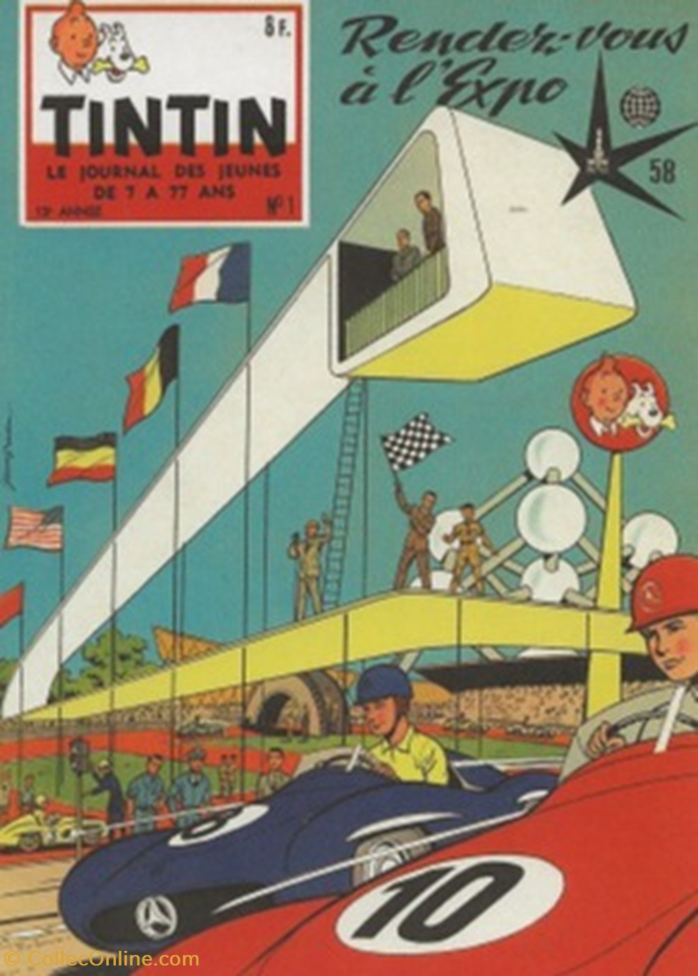 Michel Vaillant album Tintin cartes postales bande dessinee michel vaillant album tintin