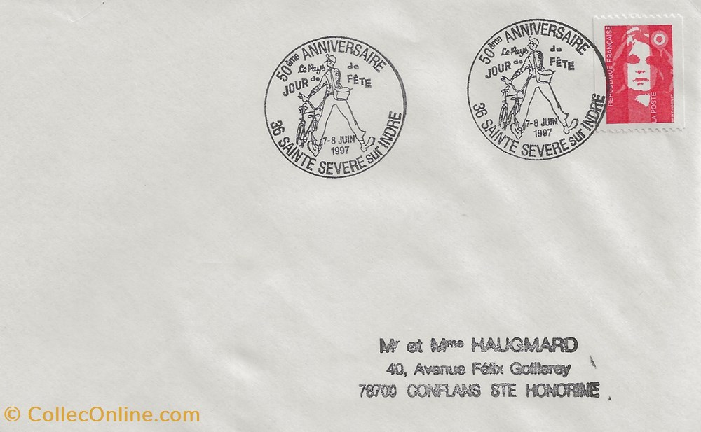 timbres sainte severe sur indre 36 1997 50eme anniversaire du film jour de fete