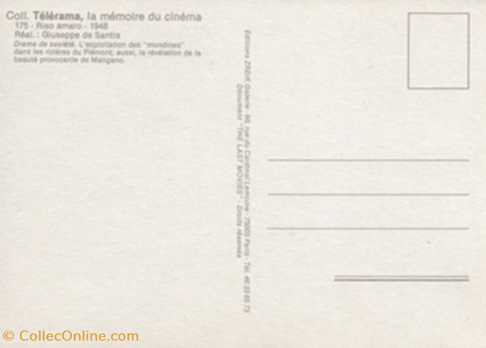 cartes postales autres riz amer