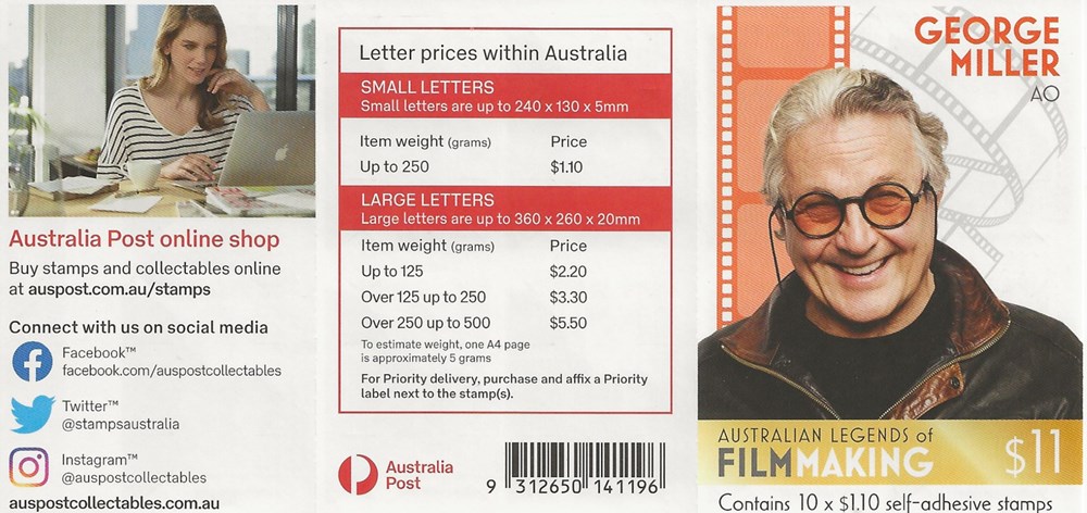 ZZZ Carnet (Australie) 2022 George Miller timbres zzz carnet australie 2022 george miller
