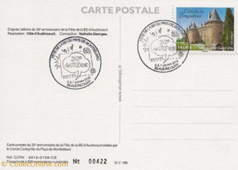 timbres audincourt 25 2012 fete de la bd du pays de montbelliard