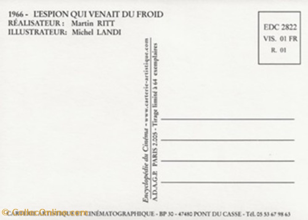 L'espion qui venait du froid cartes postales autres l espion qui venait du froid
